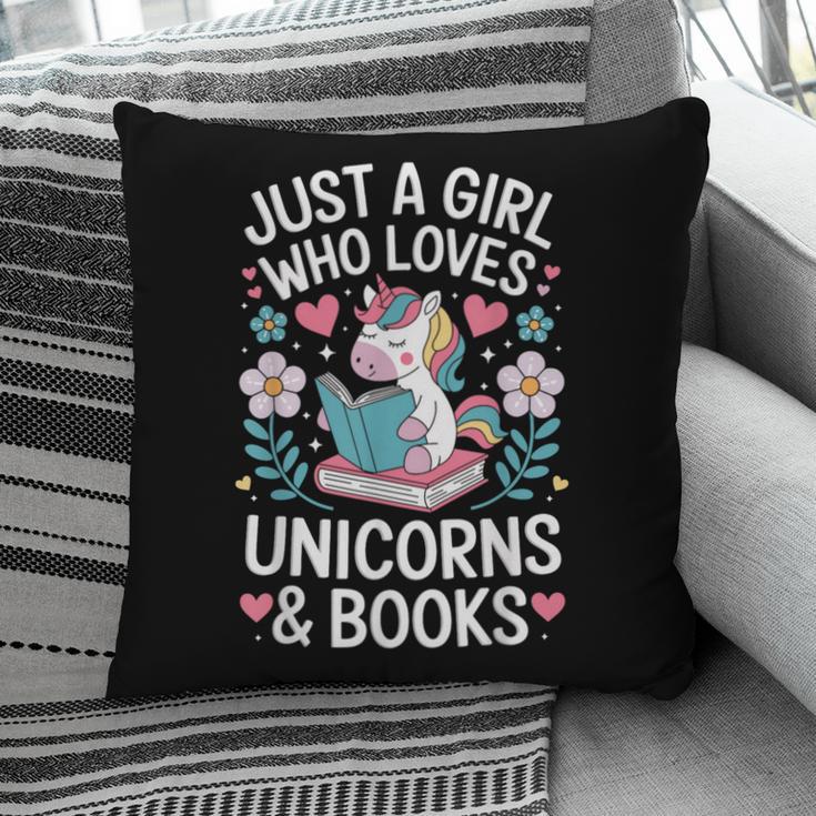 Just a Girl Who Loves Unicorns And Books Pillowcase