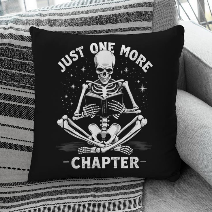 Just One More Chapter Skeleton Reading Bookworm Pillowcase