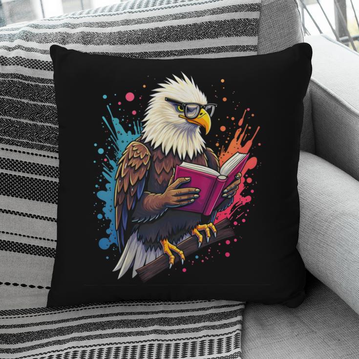 Kawaii Eagle Reads Book Reading Library Book Bookworm Pillowcase