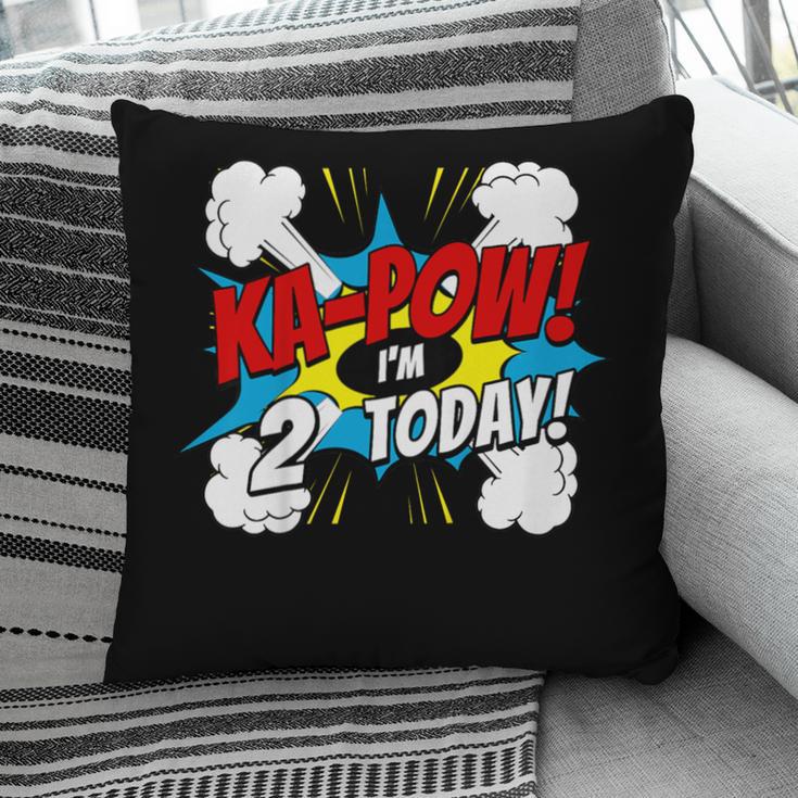 Kids Ka-Pow 2 Years Old Kids 2nd Birthday Comic Book Super Hero Pillowcase