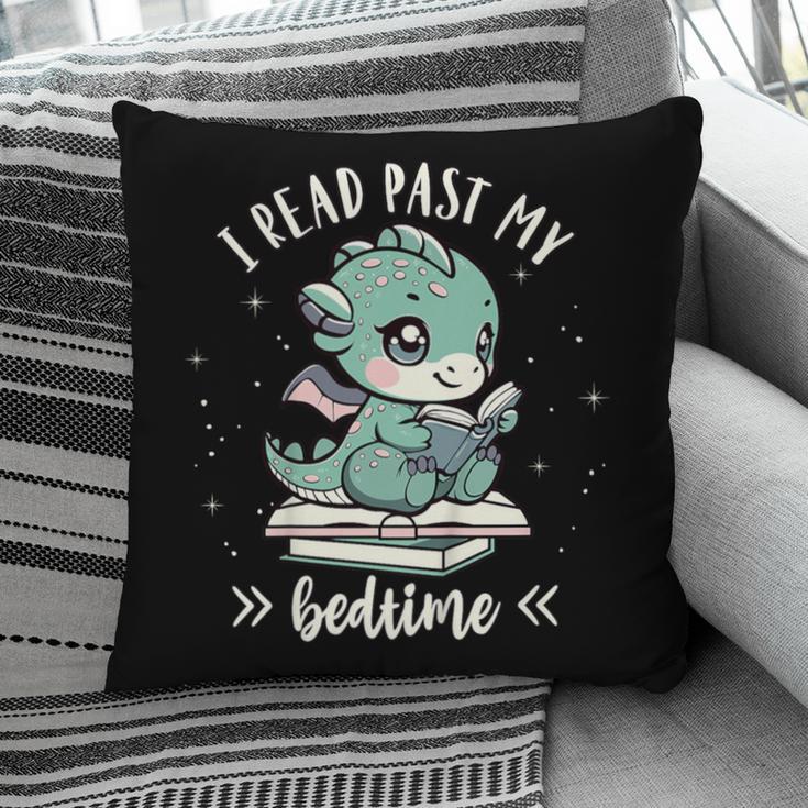 Kids I Read Past My Bedtime Cute Book Dragon Pajama Pillowcase