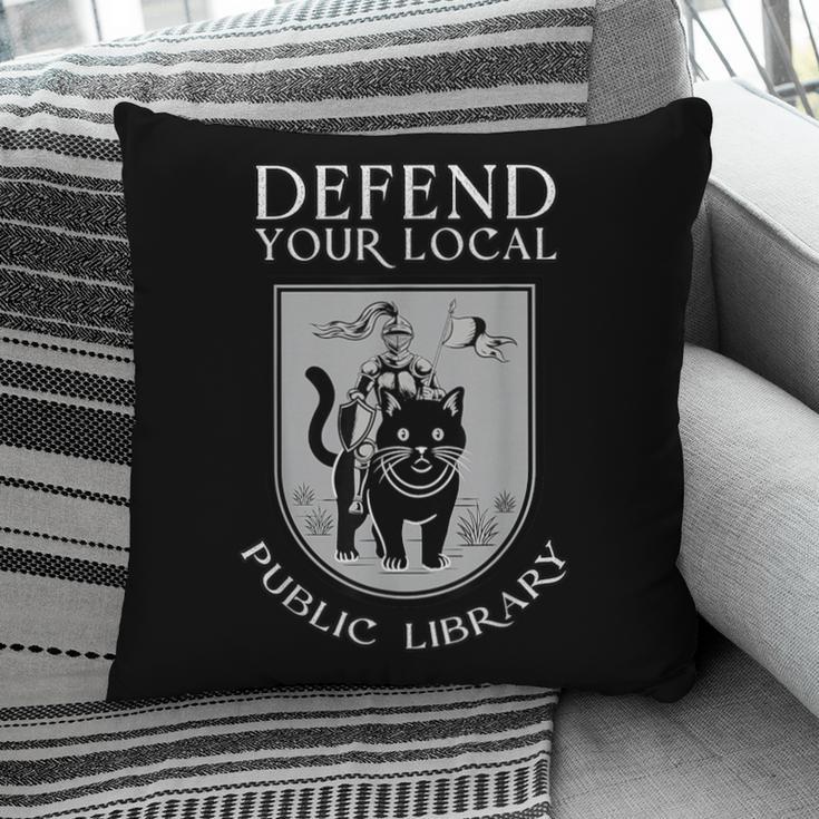 Knight Cat Defend Your Public Library Book Lover Pillowcase