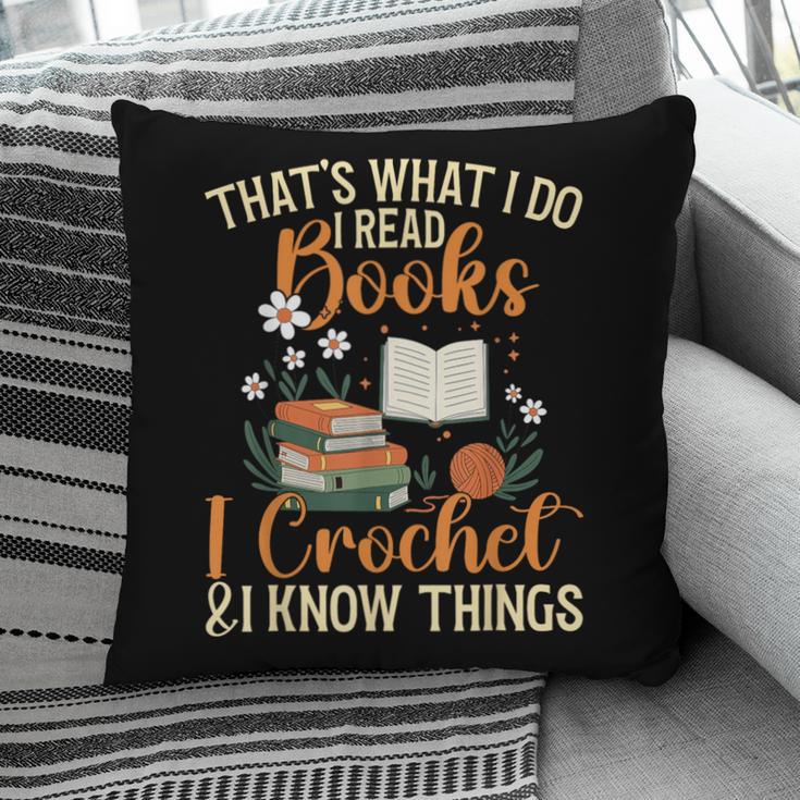 Knitting Crocheting Reading Books Yarn For Knitter Crochet Pillowcase