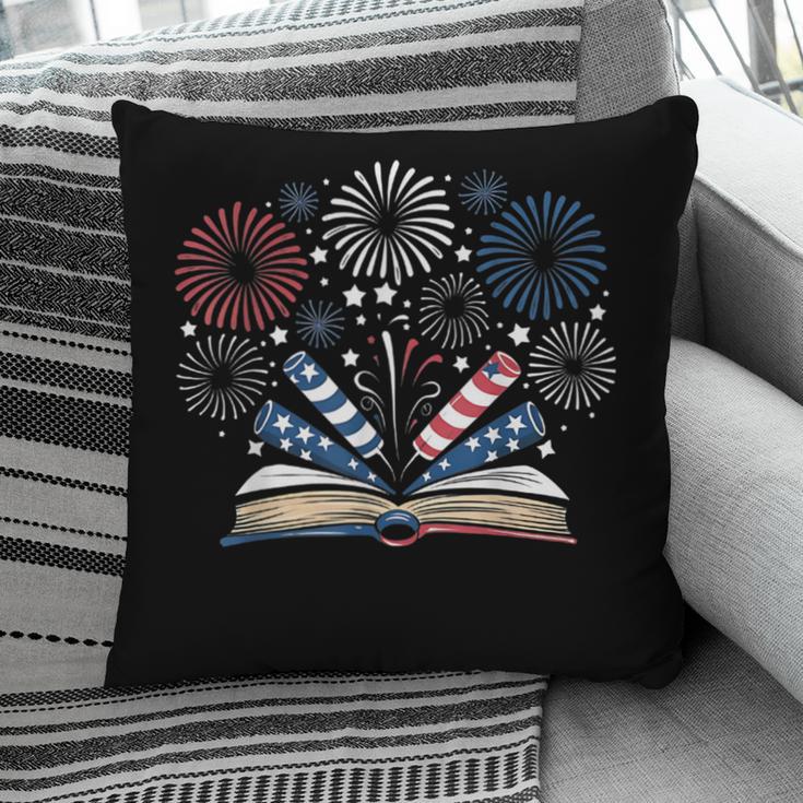 Librarian 4th July Book Lover Bookworm Patriotic Books Pillowcase