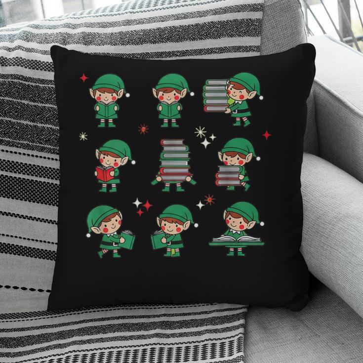Librarian Book Lover Christmas Elf Reading Joy Pillowcase