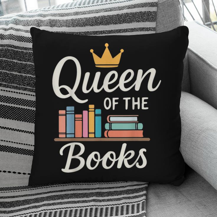 Librarian Queen Of The Books Book Reading Library Pillowcase