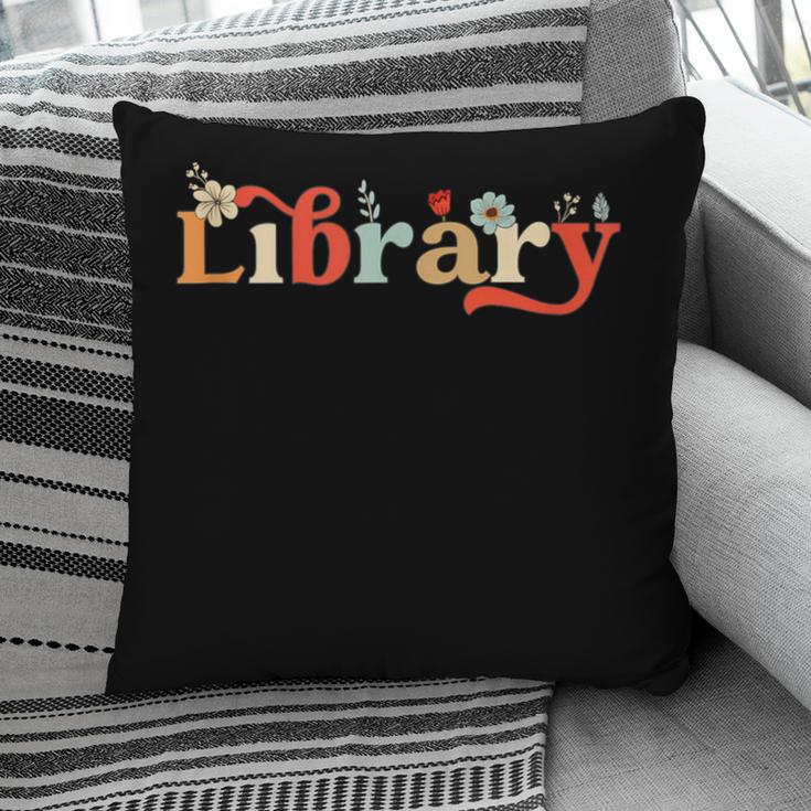 Library School Librarian Book Lover Reading Floral For Women Pillowcase