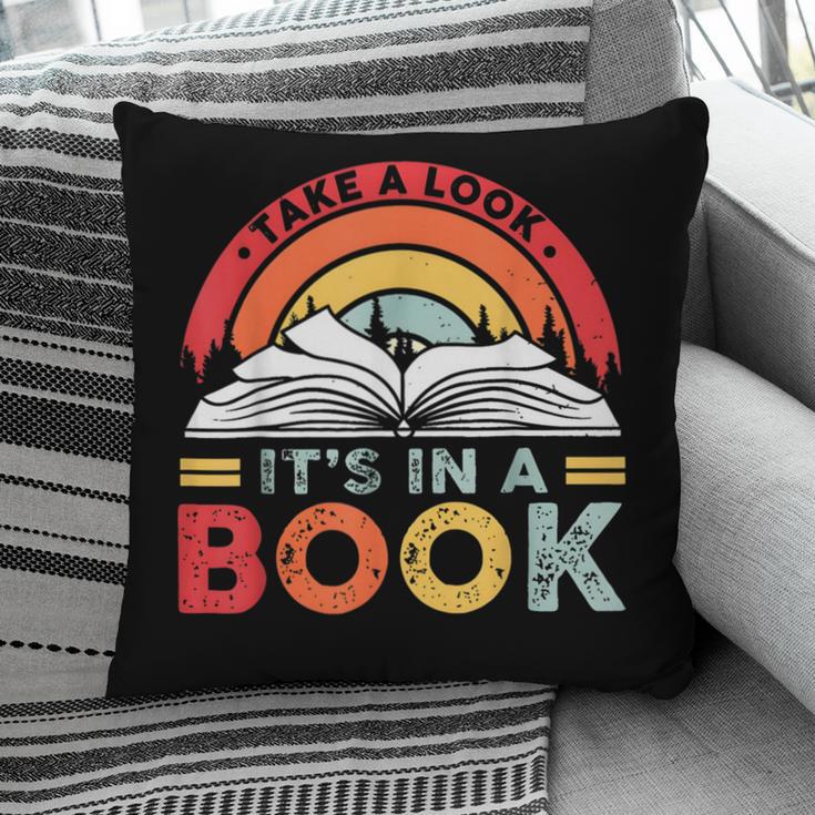 Take A Look It's In A Book Reading Book Vintage Rainbow Pillowcase