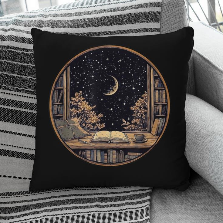 Moon Book Bookshelf Library Coffee Cup Star Stars Pattern Pillowcase