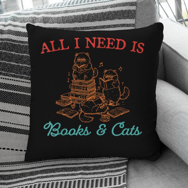 All I Need Is Books & Cats Cozy Pillowcase