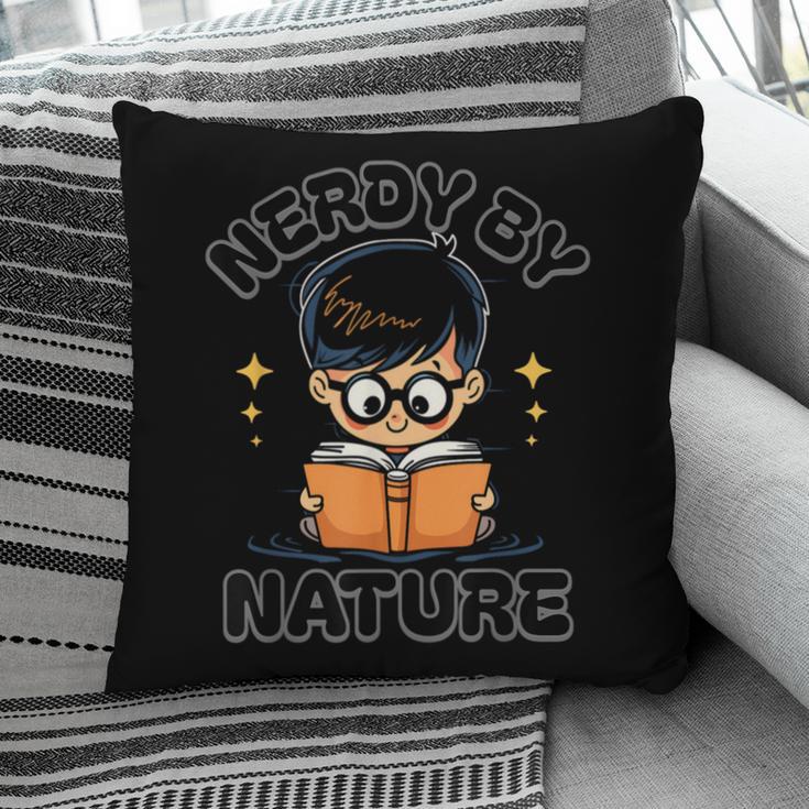 Nerdy By Nature Chibi Cute Book Lover Pillowcase