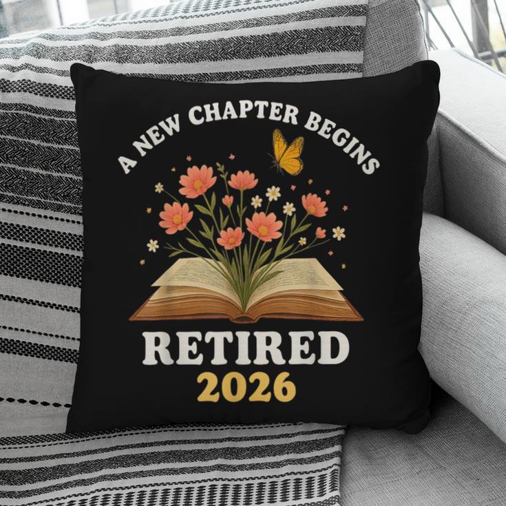 A New Chapter Begins Retired 2026 Floral Book Butterfly Tee Pillowcase
