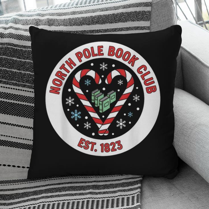 North Pole Book Club Shirt Candy Cane Christmas Pillowcase