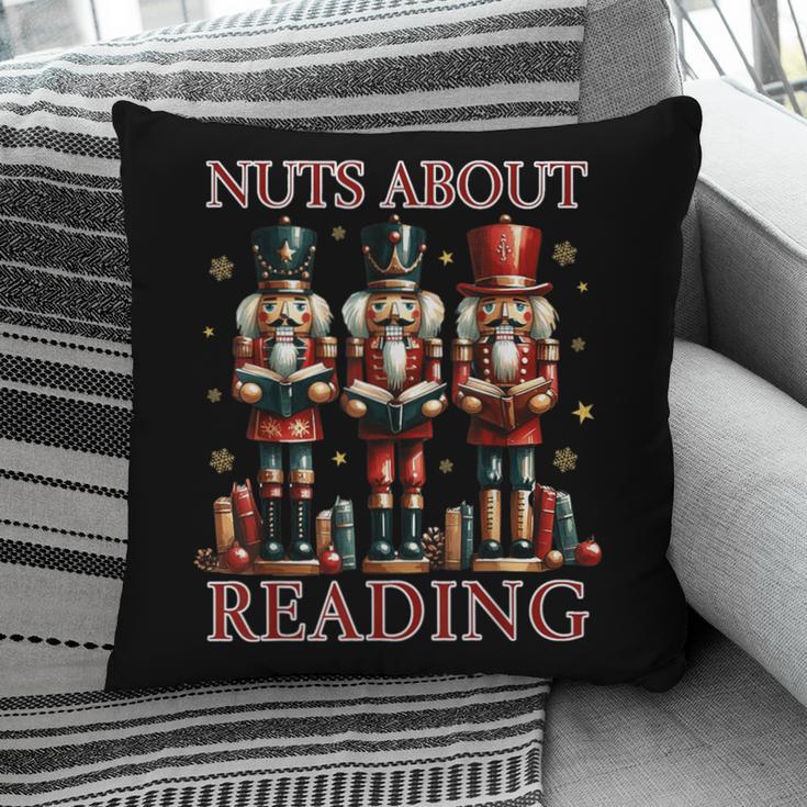 Nuts About Reading Nutcracker Reading Book Lover Christmas Pillowcase