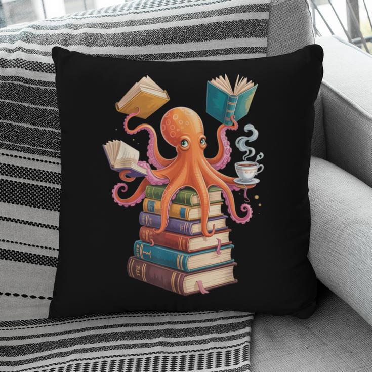Octopus Book Reading Book Reader Ocean Octopus Pillowcase