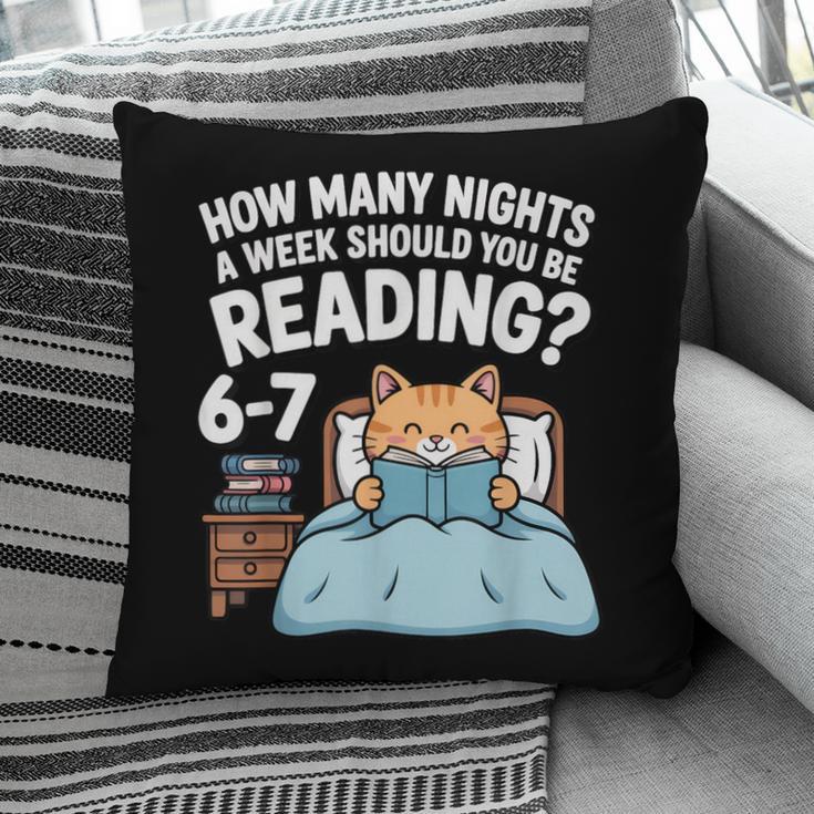 Orange Cat Reading Book 67 Six Seven Meme Pillowcase