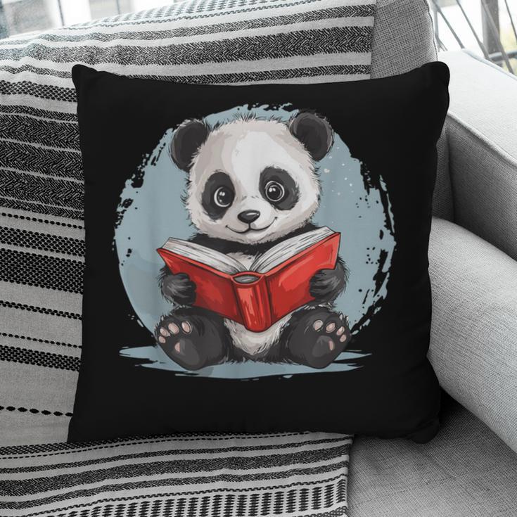 Panda With Book For Reading Enthusiasts Pillowcase
