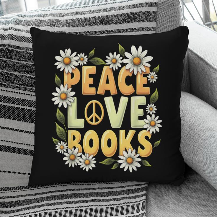 Peace Love Books Librarian Teacher Life Book Library Pillowcase