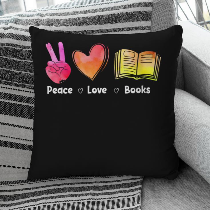 Peace Love Books Reader Librarian Library Book Pillowcase