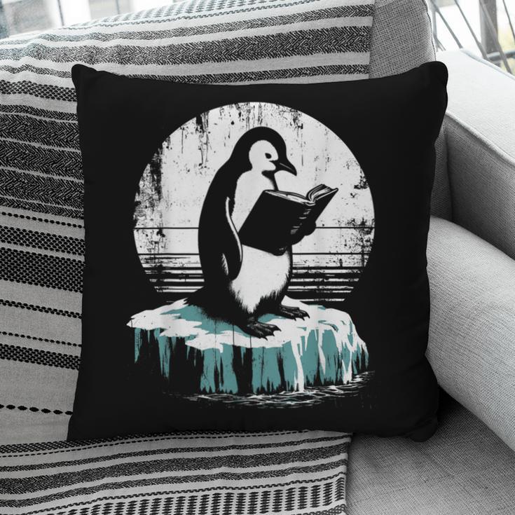 Penguin Reading A Book Vintage Graphic Bookworm Lover Pillowcase Penguin Reading A Book Vintage Graphic Bookworm Lover Pillowcase