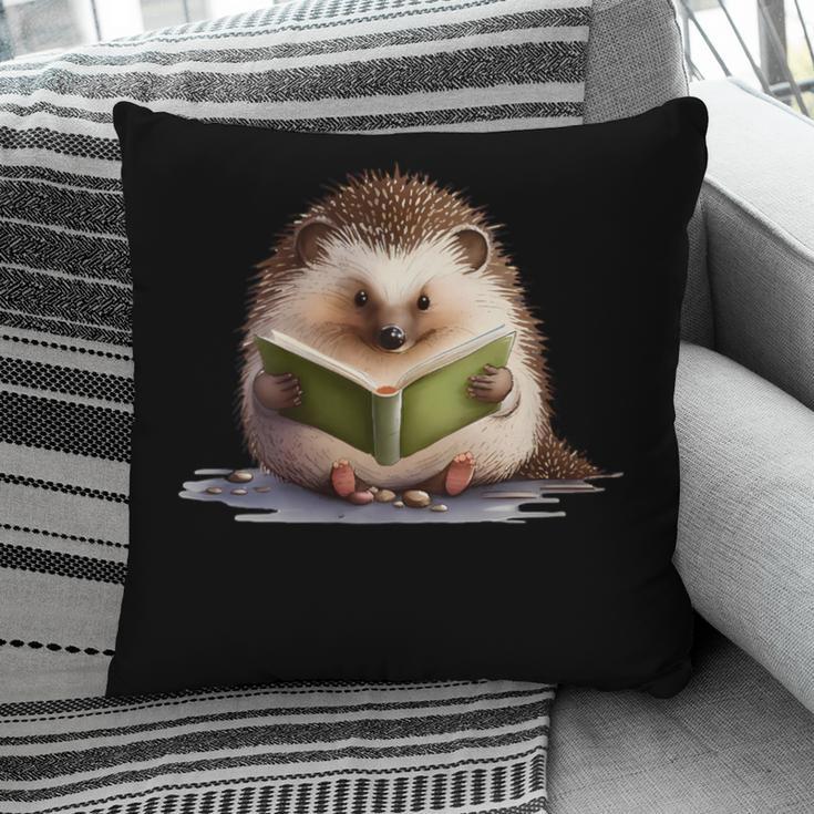 Porcupine Reading Book Hedgehog Book Lover Pillowcase