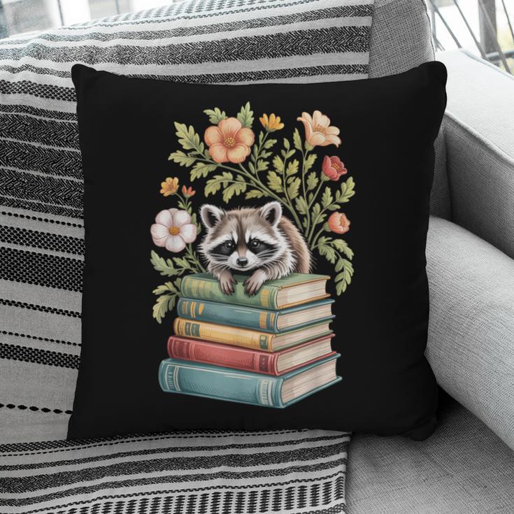 Raccoon Books Reading Flowers Pillowcase