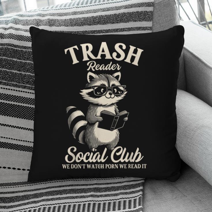 Raccoon Bookworm Readers Library Smut Reader Spicy Book Romance Rash Reader Social Club Pillowcase