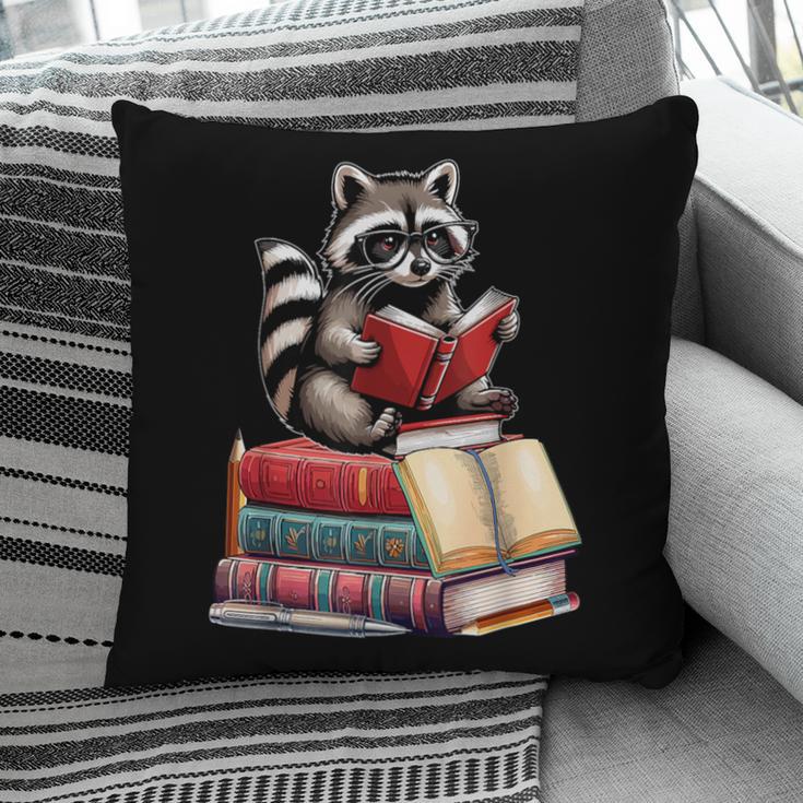 Raccoon Reading Books Matching Bookworm Readers Librarian Pillowcase