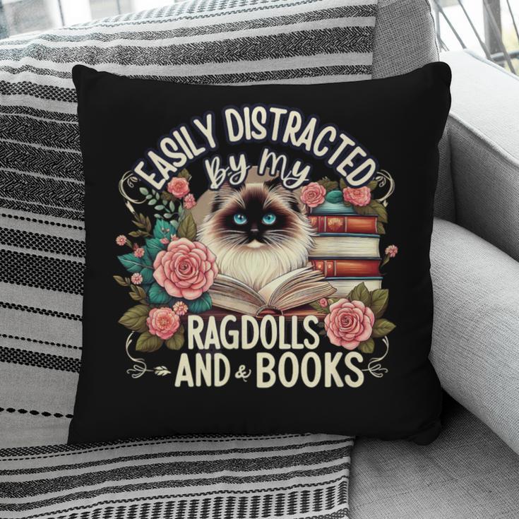 Ragdoll Lover Ragdoll Cat Ragdolls And Books Pillowcase