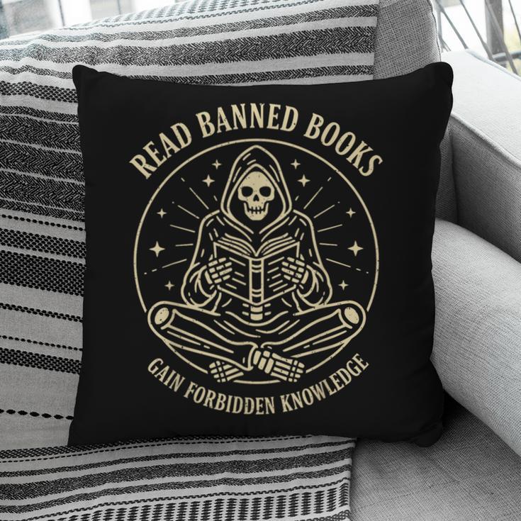 Read Banned Books Gain Forbidden Knowledge Skeleton Pillowcase