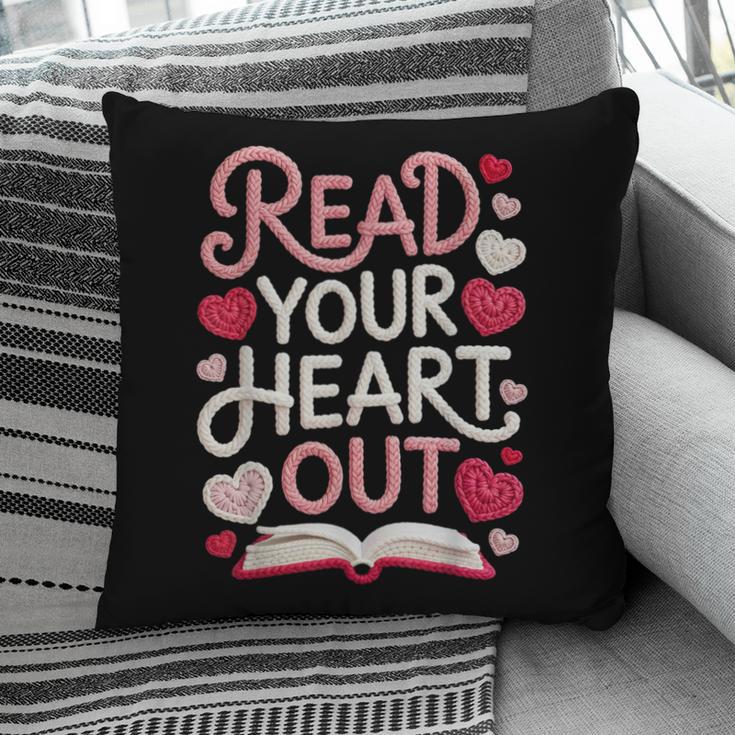 Read Your Cute Heart Out Teacher Librarian Love Reading Book Pillowcase