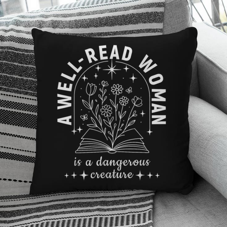 A Well Read Woman Book Lover Literary Quote Pillowcase