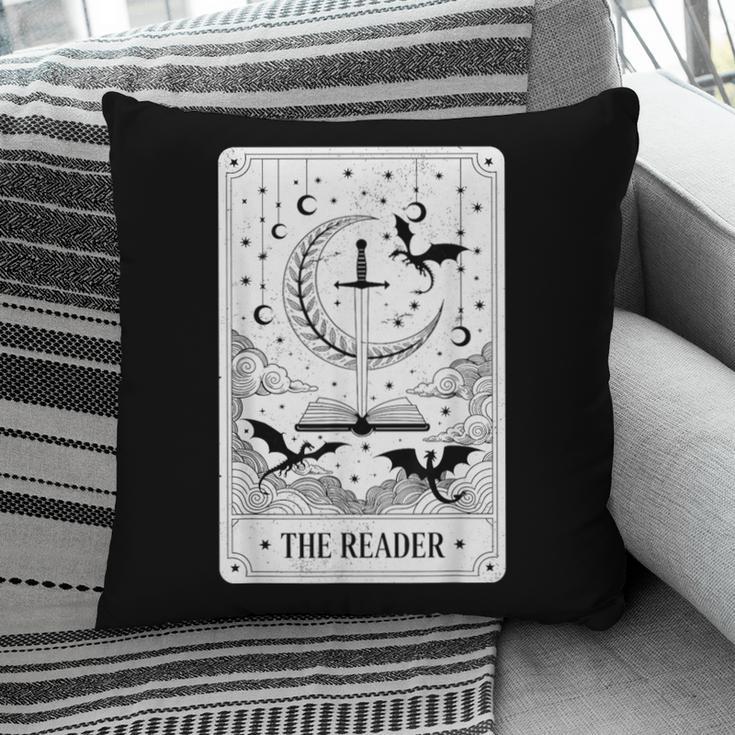The Reader Tarot Card Bookworm Books Lover Dragon Librarians Pillowcase