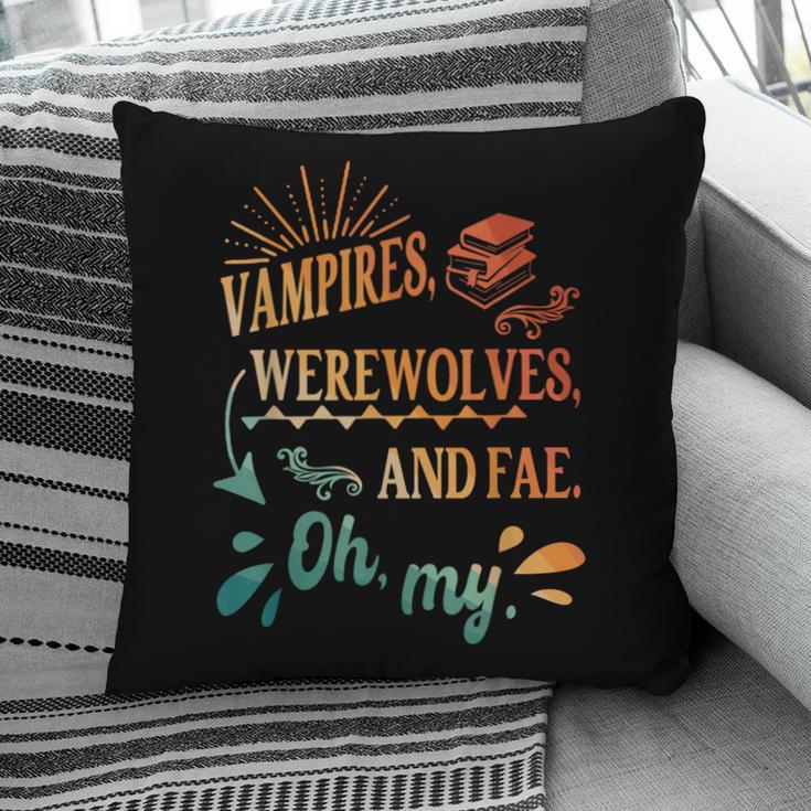 Readers Books Lovers BFF Books Club Paranormal Romance Reading Book Vampires Werewolves & Fae -Adults Short Sleeve Pillowcase