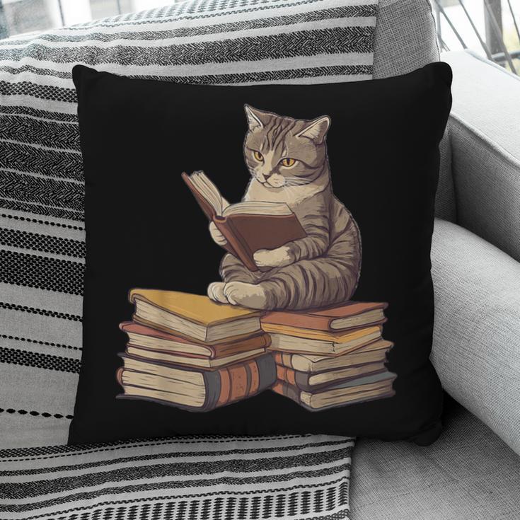 Reading Cat Book Lover Pillowcase