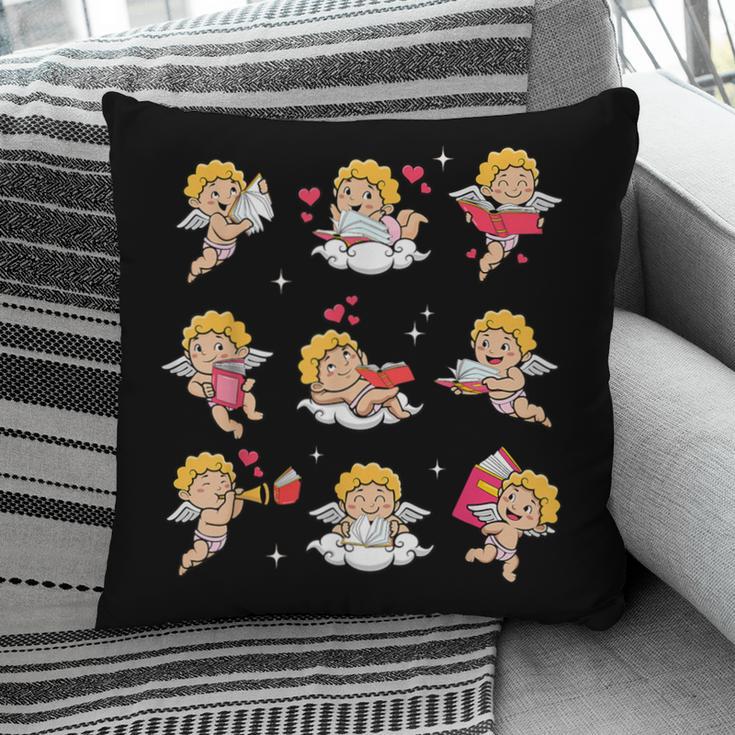 Reading Cupids Books Valentine's Day Teachers Book Lovers Pillowcase