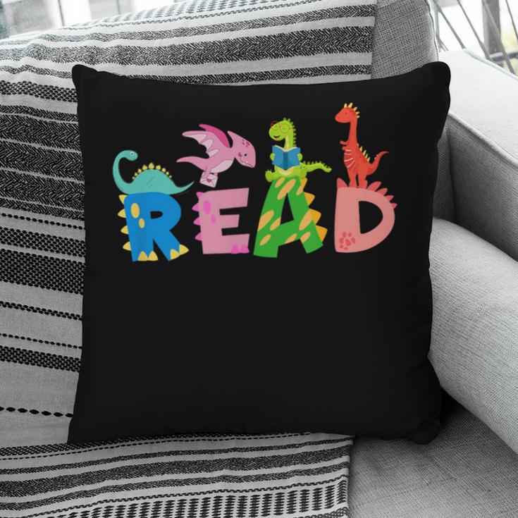 Reading Dinosaur T Rex Dino Book Lover Pillowcase
