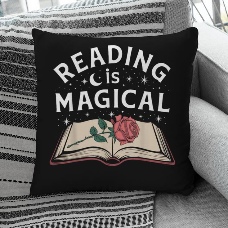 Reading Is Magical Book Lover Bookworm Librarian Library Day Pillowcase