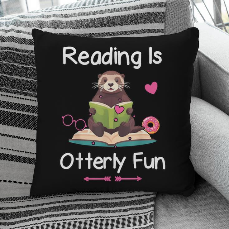 Reading Is Otterly Fun Sea Otter Book Loving Librarian Pillowcase