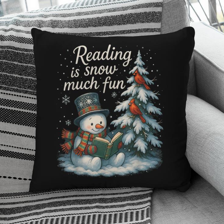 Reading Is Snow Much Fun Christmas Books Snowman Bookworm Pillowcase