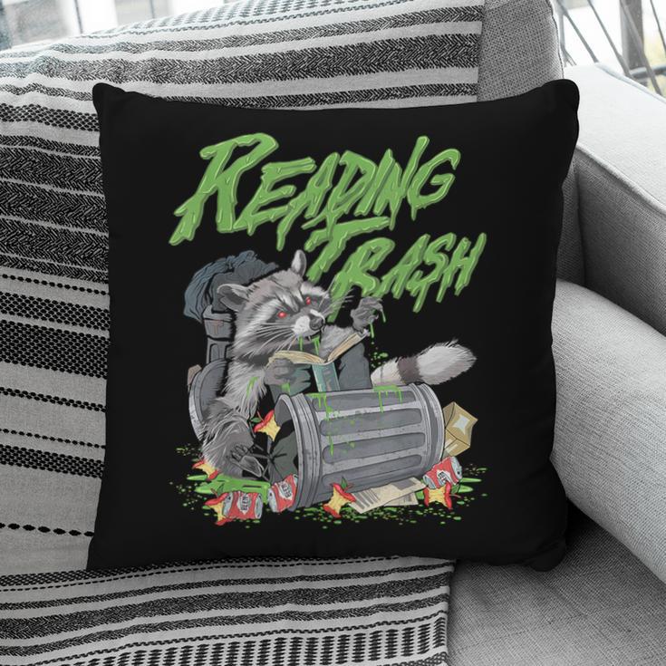 Reading Trash Racoon Bookworm Bookish Librarian Book Lover Pillowcase