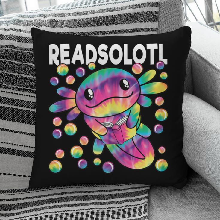 Readsolotl Cute Axolotl Book Lover Reading Women Girls Pillowcase