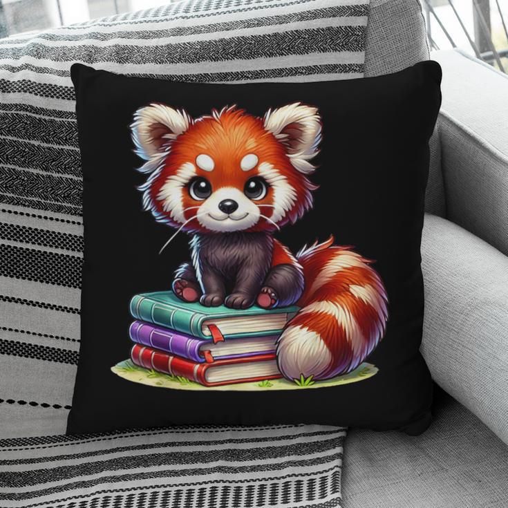 Red Panda Books Lover Reading Bookworm Pillowcase