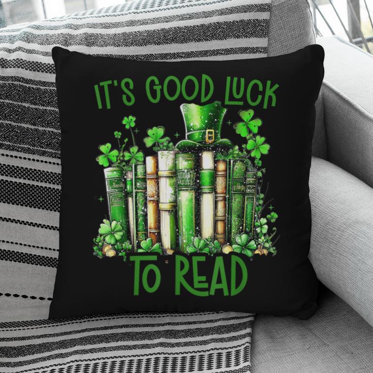 Retro Book Lucky Reading Teacher St Patrick's Day -Adults Small Cotton Blend Polyester Blend Short Sleeve Pillowcase