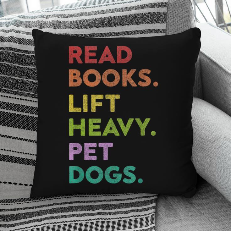 Retro Read Books Lift Heavy Pet Dogs Gym Book Lover Pillowcase