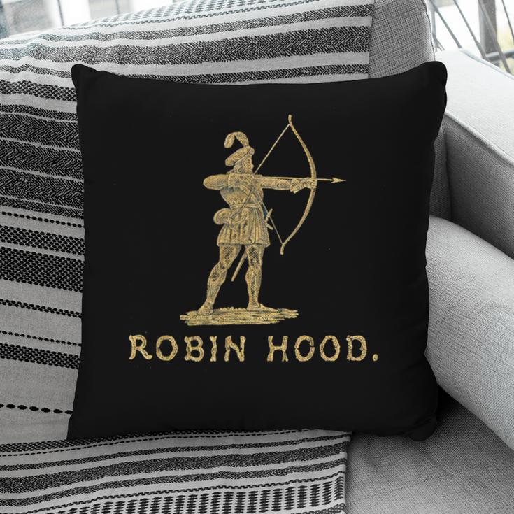 Robin Hood The Archer Book Cover Illustration In Gold Pillowcase