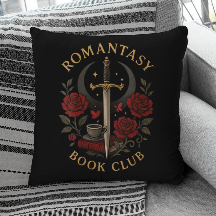 Romantasy Book Club Coffee Sword Roses Pillowcase