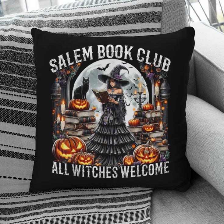 Salem Book Club Gothic Witch Vintage Halloween Art Pillowcase