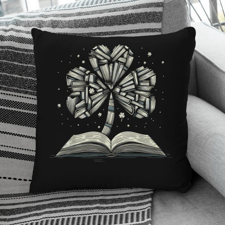 Shamrock Books St Patricks Day Bookworm Librarian Pillowcase