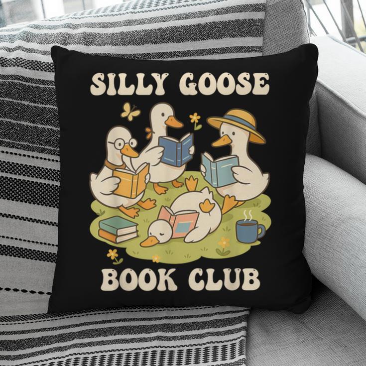 Silly-Goose Book Club Goose And Book Lovers Pillowcase